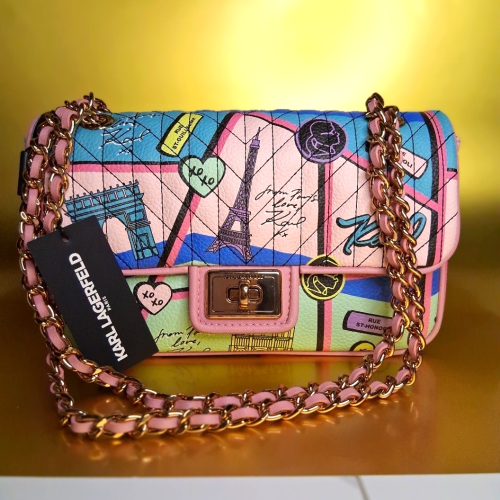 Karl Lagerfeld Multicolor Chain Shoulder Bag
